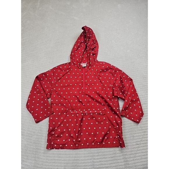 Gymboree Jacket Girls 6 Hooded Pullover Quarter Zip Wind Breaker - Picture 1 of 6